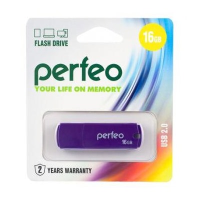 USB-флеш-накопитель PERFEO 16GB C05 Purple {Тайвань}