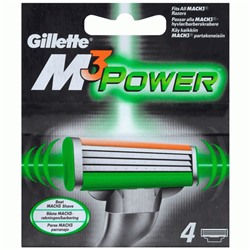 Сменные кассеты Gillette M3 Power (4 шт)