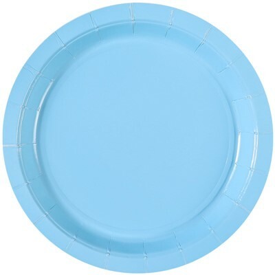 Тарелка бумажная Пастель голубой 17 см 6 шт 1502-4904