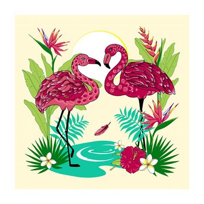 Разделочная доска-подставка «Фламинго», 18×18 см, цвет МИКС