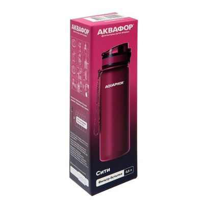 Фильтр-бутылка "Аквафор", очистка от хлора, примесей, сменная насадка, розовая
