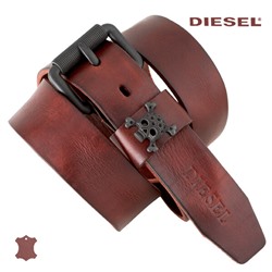 Ремень джинсовый Diesel DZBL02 burgundy