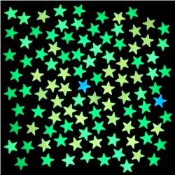 Набор светящегося декора "Звезды", 100 шт, цветные микс