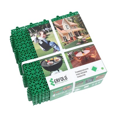 Универсальное покрытие "ERFOLG H & G", 33 х 33 см, цвет зеленый, набор, 9 шт.