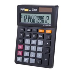 Калькулятор 12 разрядов EM01320 149х104х27 мм черный (1187623) Deli {Китай}