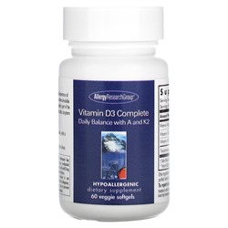 Allergy Research Group Vitamin D3 Complete, 60 Veggie Softgels