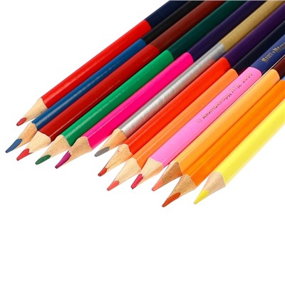 Цветные карандаши, 24 цвета, двусторонние, Маша и Медведь