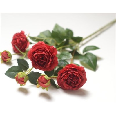 Искусственные цветы, Ветка розы 3 головы и 3 бут. (1010237)