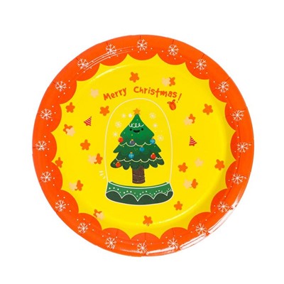 Тарелка бумажная «Рождество», в наборе 6 штук