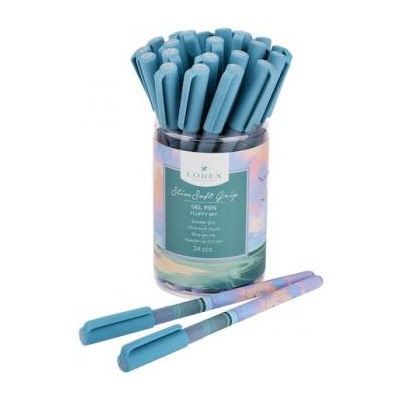 Ручка гелевая "FLUFFY SKY SLIM SOFT GRIP" 0.5мм синяя, с грипом LXGPSSG-FS1 LOREX {Китай}