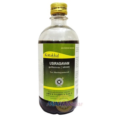 Аюрведический тоник Усирасавам, 450 мл, Коттаккал Аюрведа; Usirasavam, 450 ml, Kottakkal Ayurveda