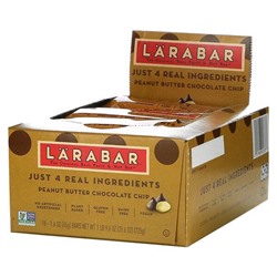 Larabar The Original Fruit & Nut Bar, Peanut Butter Chocolate Chip, 16 Bars, 1.6 oz (45 g) Each