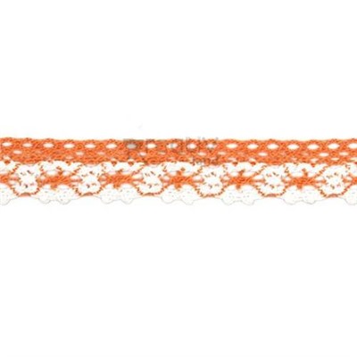 Кружево вязаное "на коклюшках" 25мм персиковый 13,65м