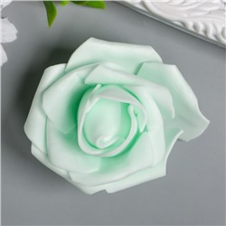 Декор для творчества "Нежно-зелёная роза пышная" d=7 см