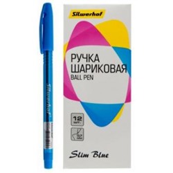 Ручка шариковая 0.7мм "Slim Blue" синяя (1464404) SILWERHOF {Китай}