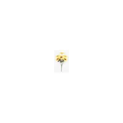 Искусственные цветы, Ветка в букете подсолнух 6 голов (1010237) желтый