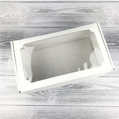 Коробка самосборная 35*16*12 см МГК белый с окном 51749 Цена за 1 коробку