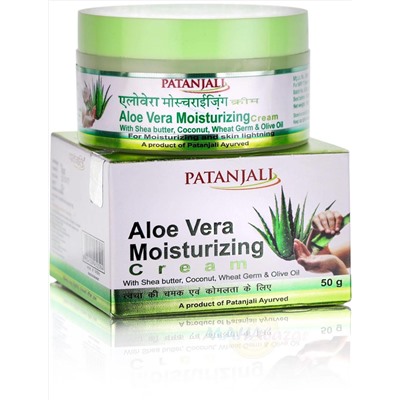 Увлажняющий крем для лица Алоэ Вера, 50 г, Патанджали; Aloe Vera Moisturizer, 50 g, Patanjali