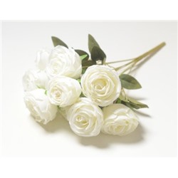 Искусственные цветы, Ветка в букете роза 9 голов (1010237)