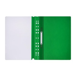 Папка-скоросшиватель Calligrata, А4, 180 мкм, зелёная, прозрачный верх, с перфорацией