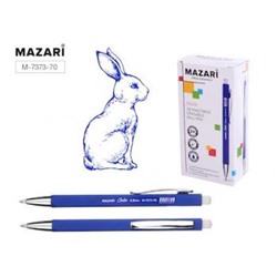 Ручка шариковая автоматическая "пиши-стирай" COLIN синяя, 0.8 мм M-7373-70 Mazari {Китай}