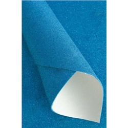 Фоамиран глиттерный самоклеющийся А4 (10 листов) синий 171764