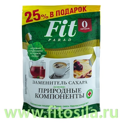 Смесь подсластителей на основе эритритола и стевии № 7, т. м. "ФитПарад", 500 г