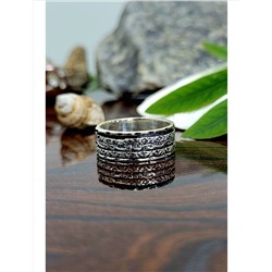 Серебряное кольцо с вращающимися элементами, 6.58 г, размер - 19; Silver ring with Spinner, 6.58 g, Size - 9
