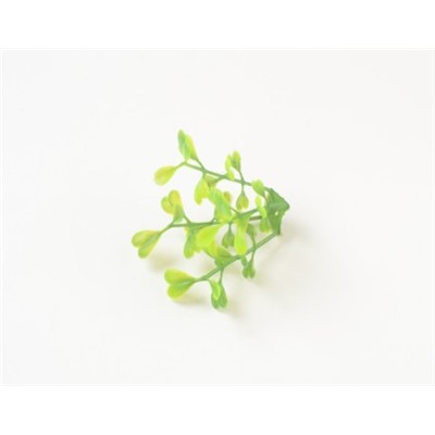 Искусственные цветы, Ветка - лист брусничник с литником для венка (1010237) зеленый комбинированный