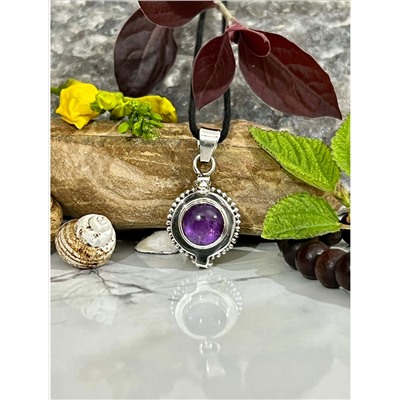 Серебряный кулон с кавачей из Аметиста, 6.59 г; Silver pendant with Amethyst kavach, 6.59 g