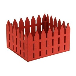 Подарочный ящик 18*15*9 см Забор красный 230565