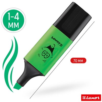 Маркер текстовыделитель Luxor Eyeliter mini, 1.0-4.5 мм, микс