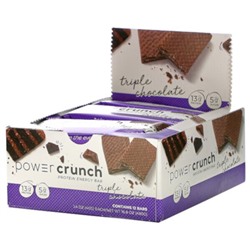 BNRG Power Crunch Protein Energy Bar, Triple Chocolate, 12 Bars, 1.4 oz (40 g) Each