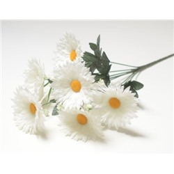 Искусственные цветы, Ветка в букете гербера 7 голов (1010237) белый