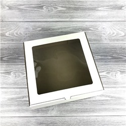 Коробка самосборная 25*25*6.5 см МГК белый с окном 51742