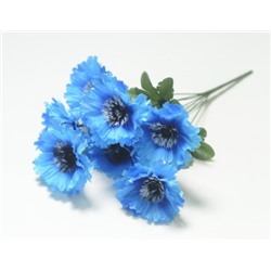 Искусственные цветы, Ветка в букете василек 7 голов (1010237) синий