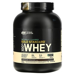 Optimum Nutrition Gold Standard 100% Whey, Naturally Flavored, Chocolate, 4.8 lb (2.17 kg)
