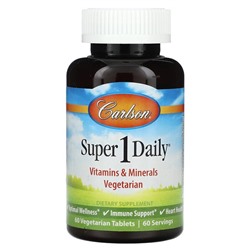 Carlson Super 1 Daily, 60 Vegetarian Tablets