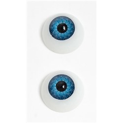 Глазки для игрушек 20 мм объемные круглые (10 шт) Голубые 171985