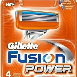 Сменные кассеты Gillette Fusion Power (4 шт)