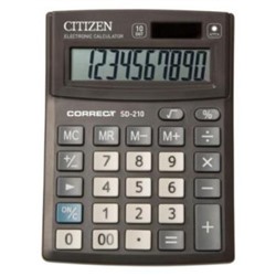 Калькулятор 10 разрядов BusinessLine CMB1001BK 2 питания 138х103х24 мм CITIZEN {Китай}