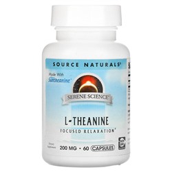 Source Naturals Serene Science, L-Theanine, 200 mg, 60 Capsules