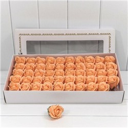 Декоративный цветок-мыло "Роза" Желто-оранжевый 5.5*4 см 420055/215