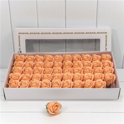 Декоративный цветок-мыло "Роза" Желто-оранжевый 5.5*4 см 420055/215