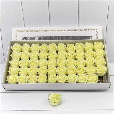 Декоративный цветок-мыло "Роза" Светло-желтый 5.5*4 см 420055/20