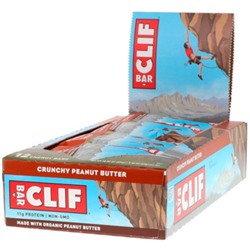 Clif Energy Bar, Crunchy Peanut Butter, 12 Bars, 2.40 oz (68 g) Each
