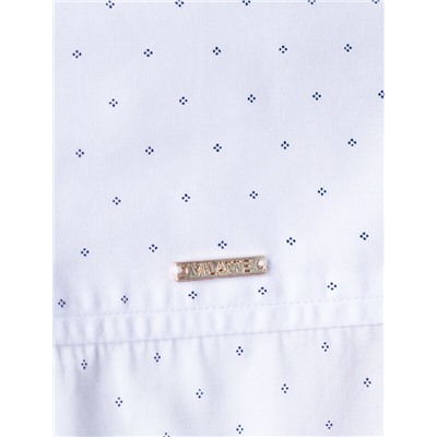 Блузка полуприлегающая из ткани с плетеной полосой
