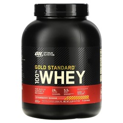 Optimum Nutrition Gold Standard 100% Whey, Strawberry Banana, 5 lb (2.27 kg)