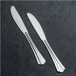 Нож столовый «Новинка», толщина 1,2 мм, упрощённой обработки, цвет серебряный