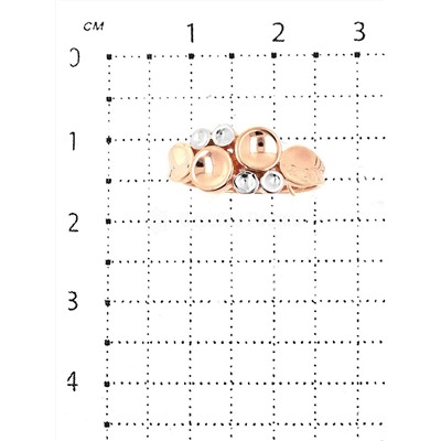 Кольцо из золочёного серебра с частичным родированием